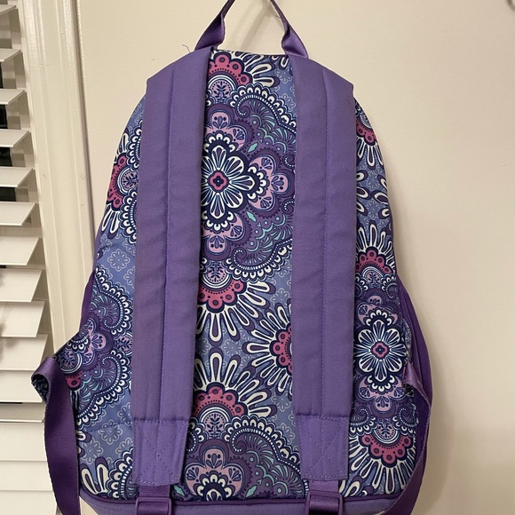Purple Floral Vera Bradley Backpack - Picture 3 of 4